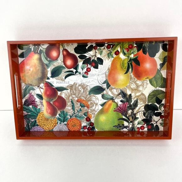 Michel Design Works Decoupage Wooden Serving Tray - Picture 1 of 6